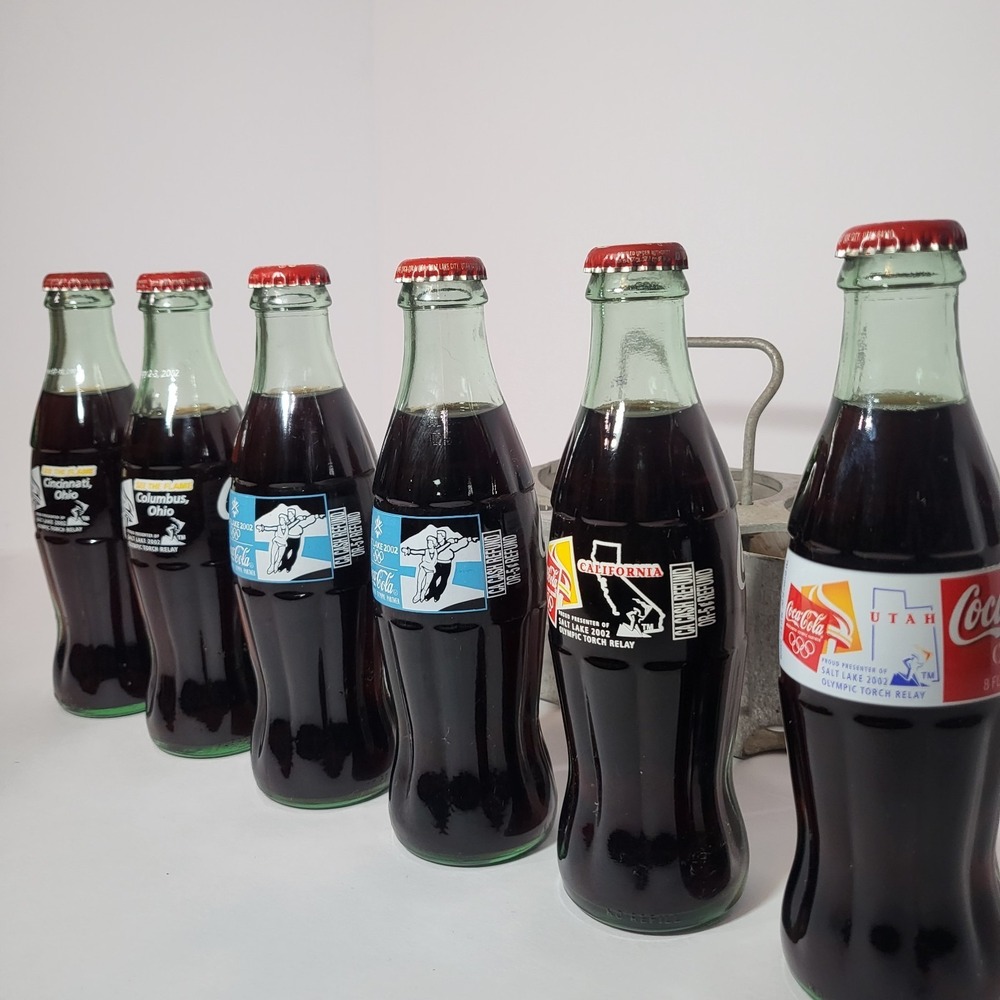 1950's Vintage Coca Cola Aluminum Carrier w/ Olympics Commemorative‎ Bottles - Picture 9 of 13